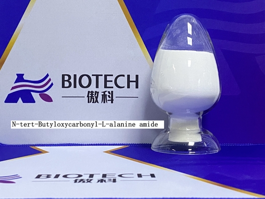 Παράγωγα boc-ΑΛΑ-NH2 CAS αμινοξέος Νο 85642-13-3 για την άσπρη αγνότητα 98% σκονών παραγώγων αμινοξέων