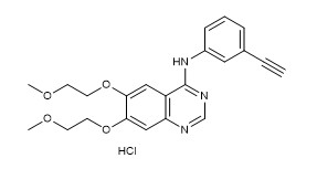 Καθαρότητα 99% Erlotinib Hydrochloride 183319-69-9 Λευκή ή υπόλευκη κρυσταλλική σκόνη C22H24ClN3O4