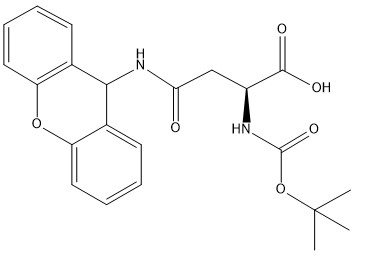 CAS 65420-40-8 Προϊόντα αμινοξέων Boc-Asn Xan -OH με καθαρότητα 98% C22H24N2O6 Λευκή έως άσπρη σκόνη
