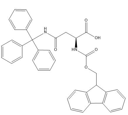Παράγωγα αμινοξέων Fmoc-Asn(Trt)-OH CAS. 132388-59-1 Καθαρότητα 98% Λευκό έως υπόλευκο C38H32N2O5