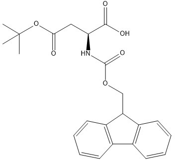 Καθαρότητα 98% Παράγωγα Αμινοξέων CAS 71989-14-5 Fmoc-Asp(OtBu)-OH C23H25NO6