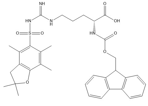 98% παράγωγα CAS 187618-60-6 fmoc-δ-Arg αμινοξέος (Pbf) - λευκό OH C34H40N4O7S σχεδόν στην άσπρη σκόνη
